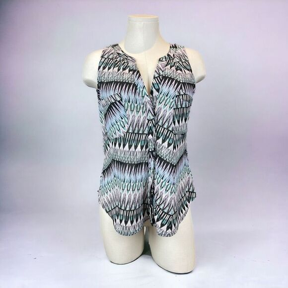 SANCTUARY Play Tribe Print Sleeveless Blouse | EUC | Medium - Picture 1 of 9